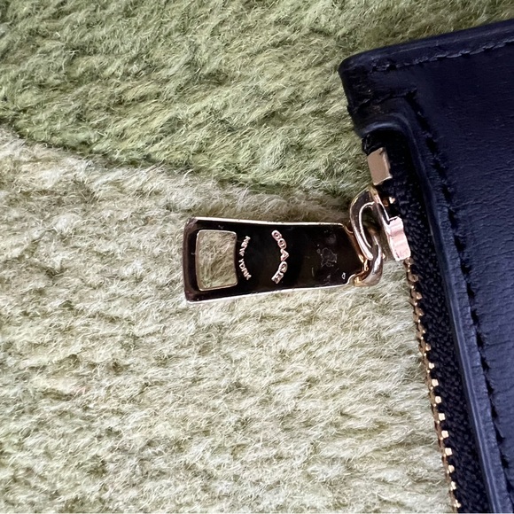 Coach Black Leather Zip Wallet